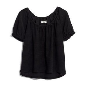 Madewell Peasant Top in 'Black'